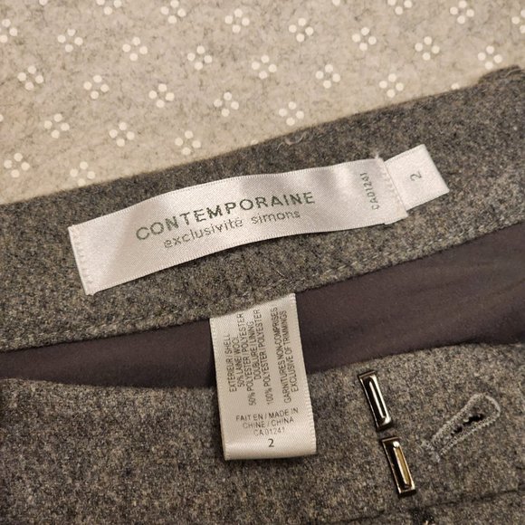 Simon's Contemporaine Pleated Pant Grey - Size 2 - Picture 3 of 3